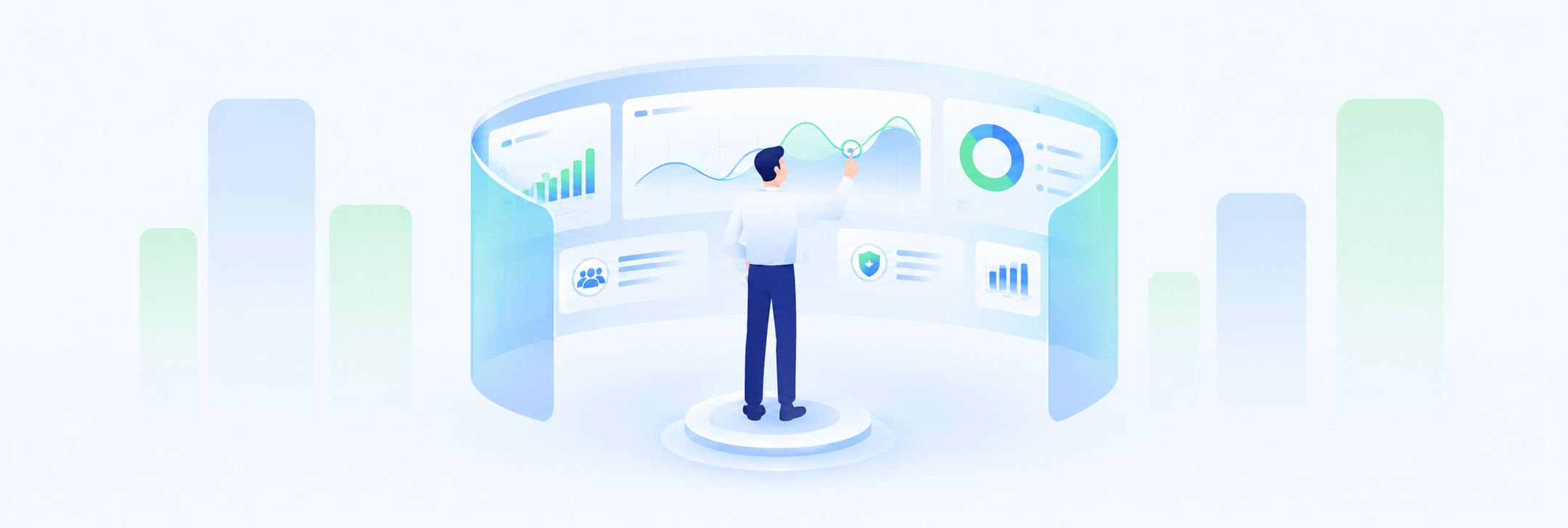 Distributor reviewing investor analytics dashboards